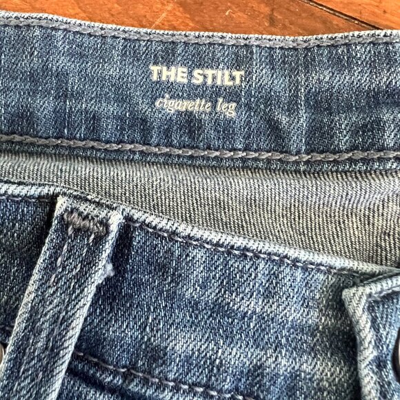 AG The Stilt Cigarette Leg Raw Hem Denim Jeans 27 - Picture 5 of 7